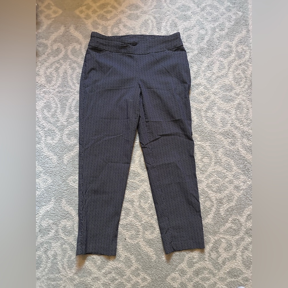 Terra & Sky Black Patterned Ankle Pants